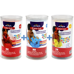 Color Gel Kit com 3 - Azul, Amarelo e Vermelho.
